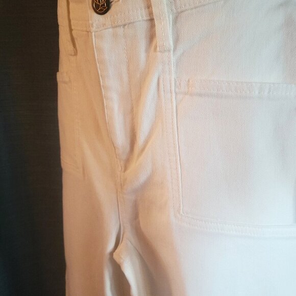 NWT!  Draper James Wide Leg Ankle Pants High-Waisted in White - Size 12 - Picture 6 of 12